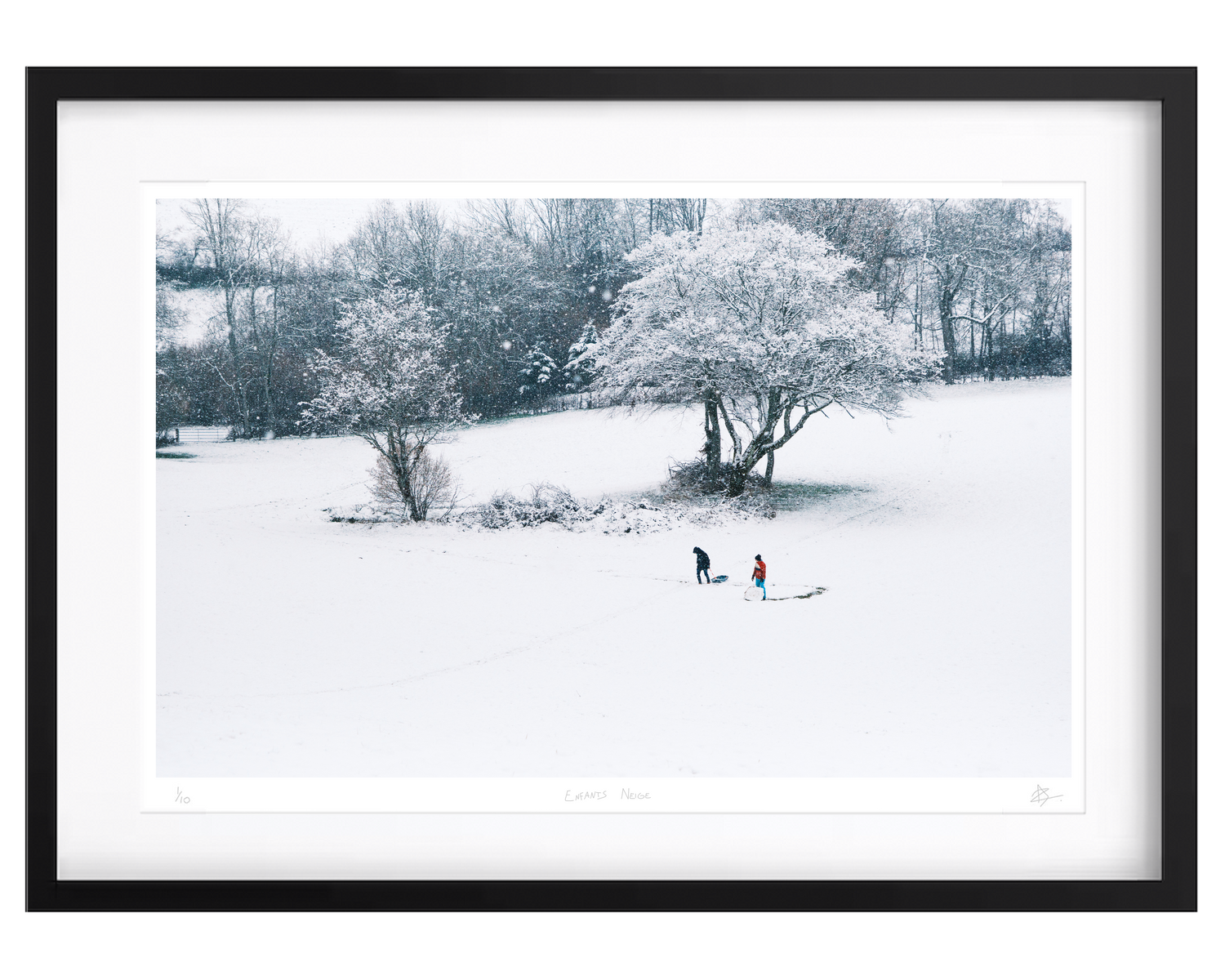 Enfants Neige — A2 — cadre noir