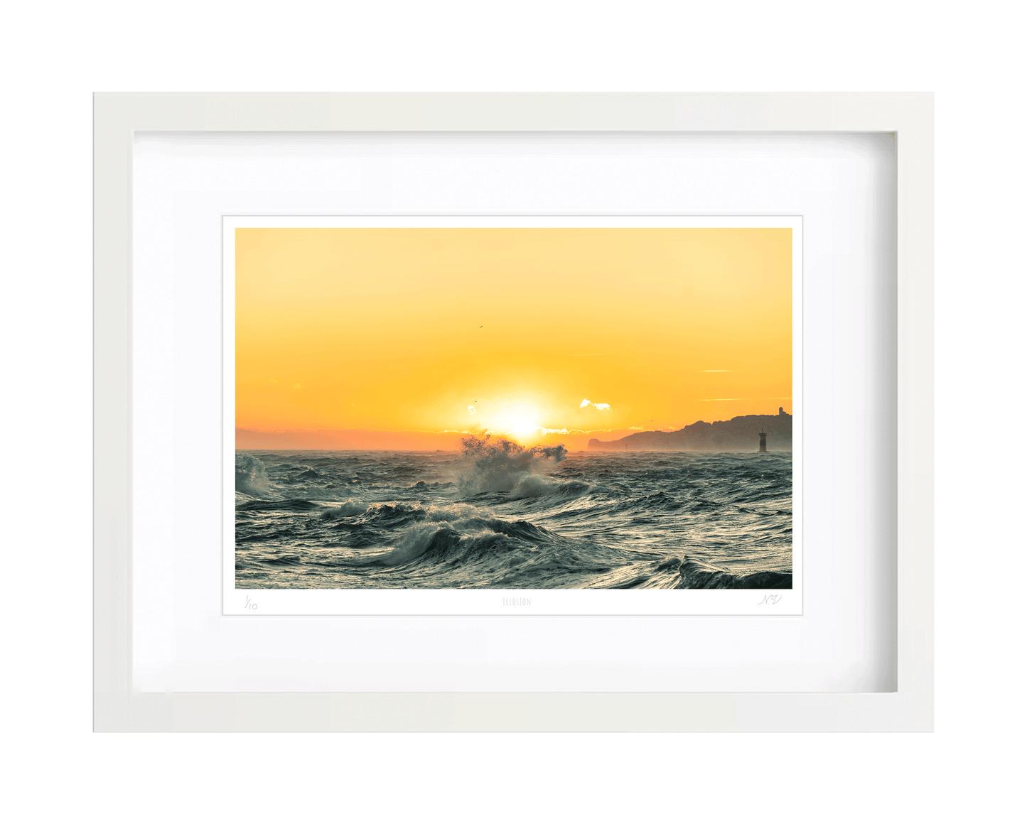 Éclosion — A4 — cadre blanc