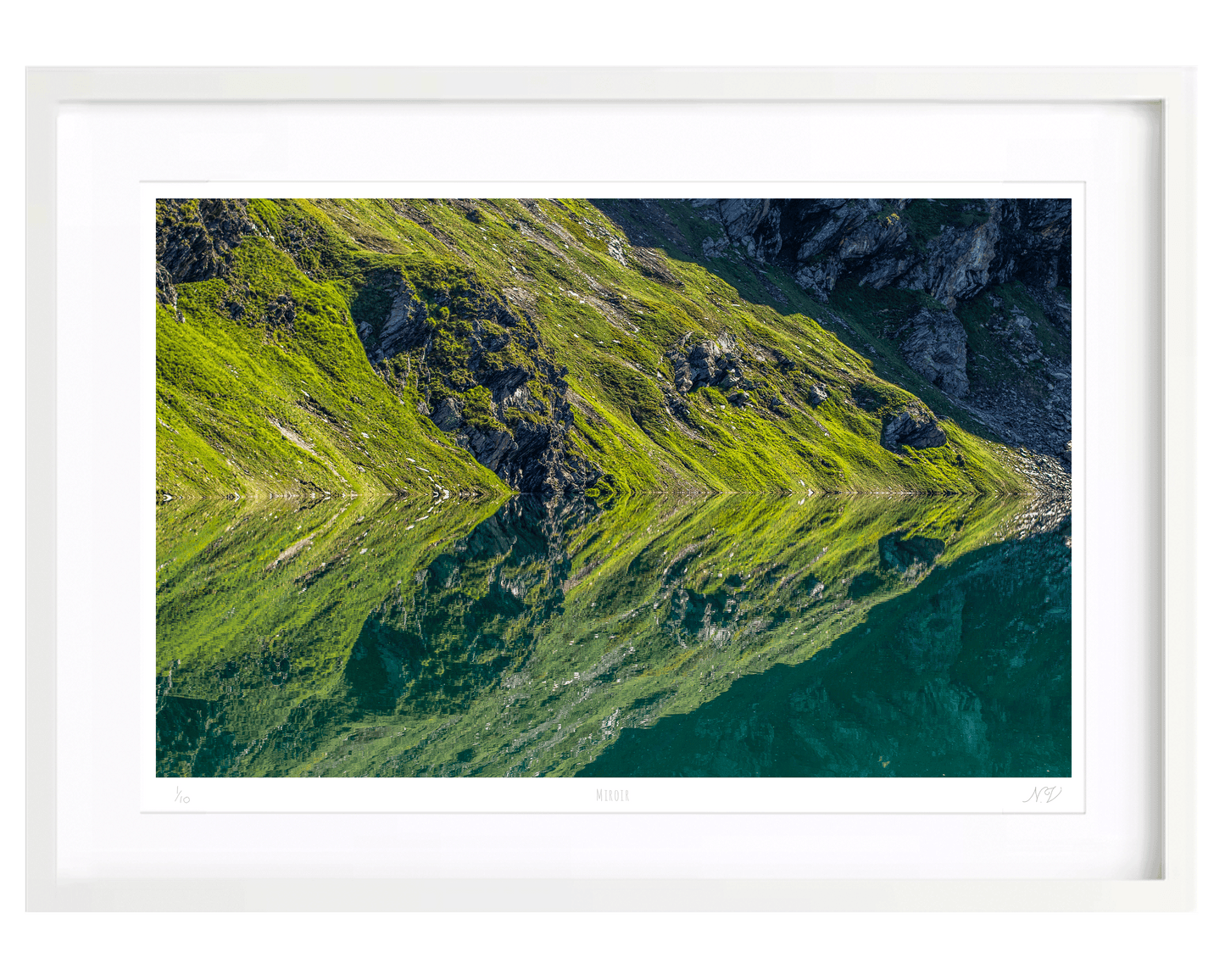 Miroir — A2 — cadre blanc