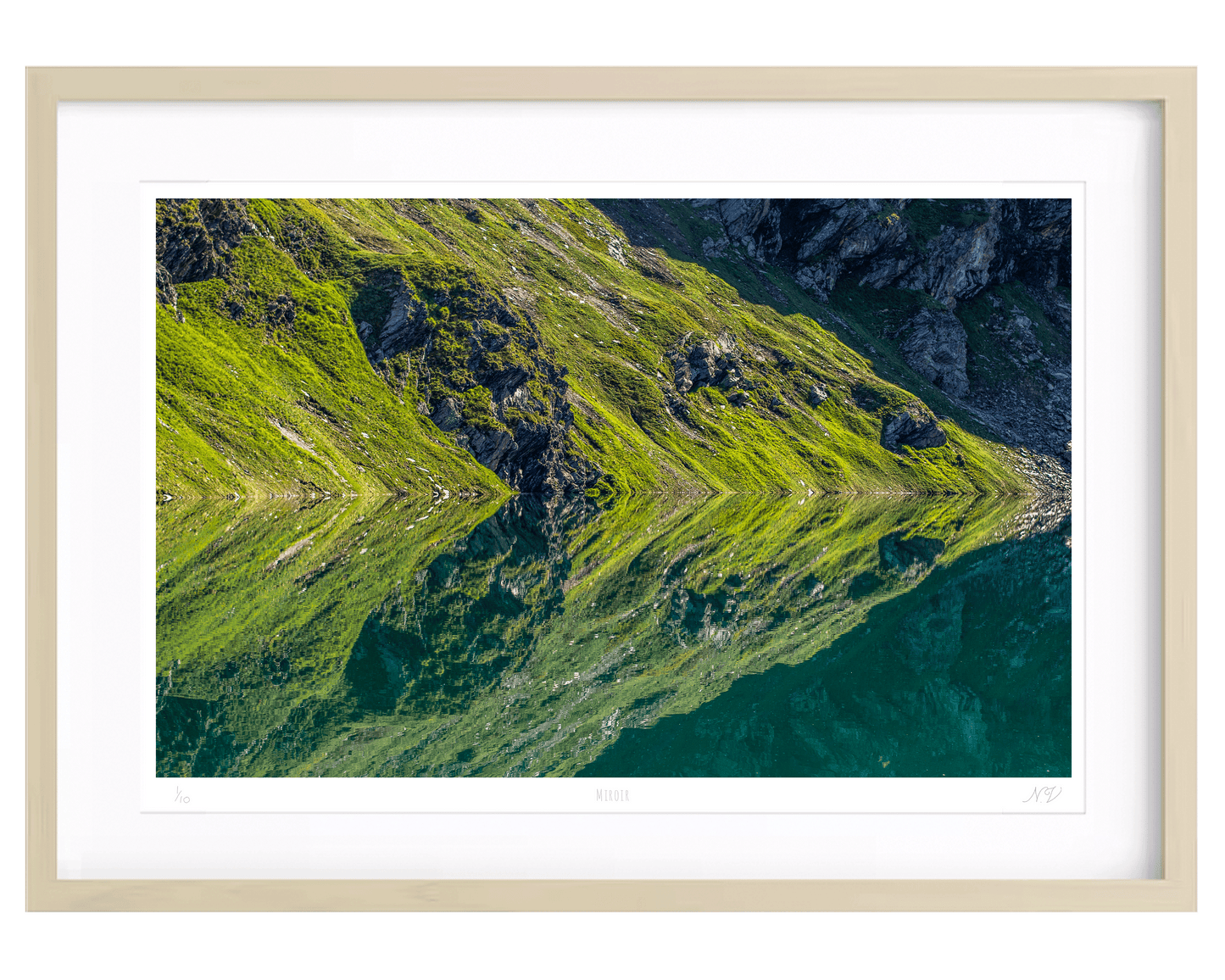 Miroir — A2 — cadre bouleau