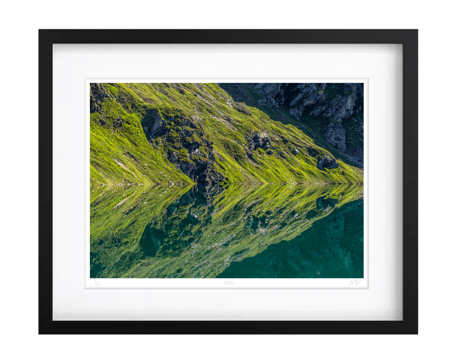 Miroir — A3 — cadre noir