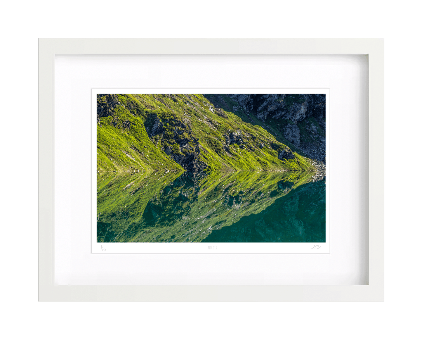 Miroir — A4 — cadre blanc