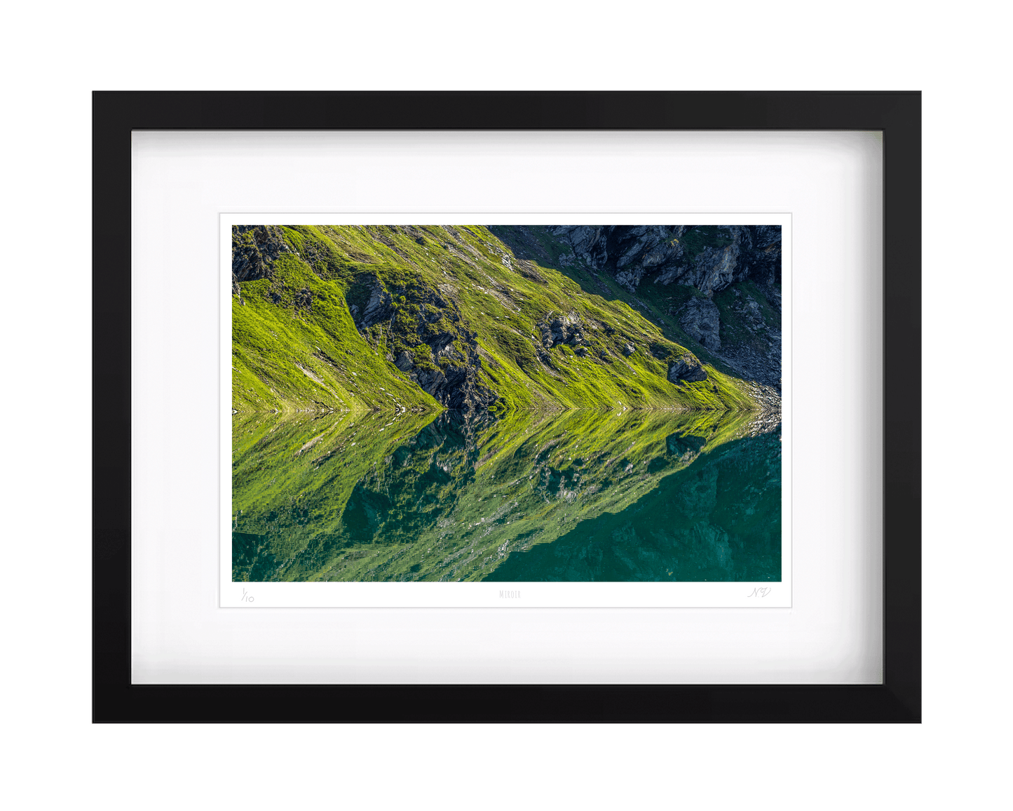 Miroir — A4 — cadre noir