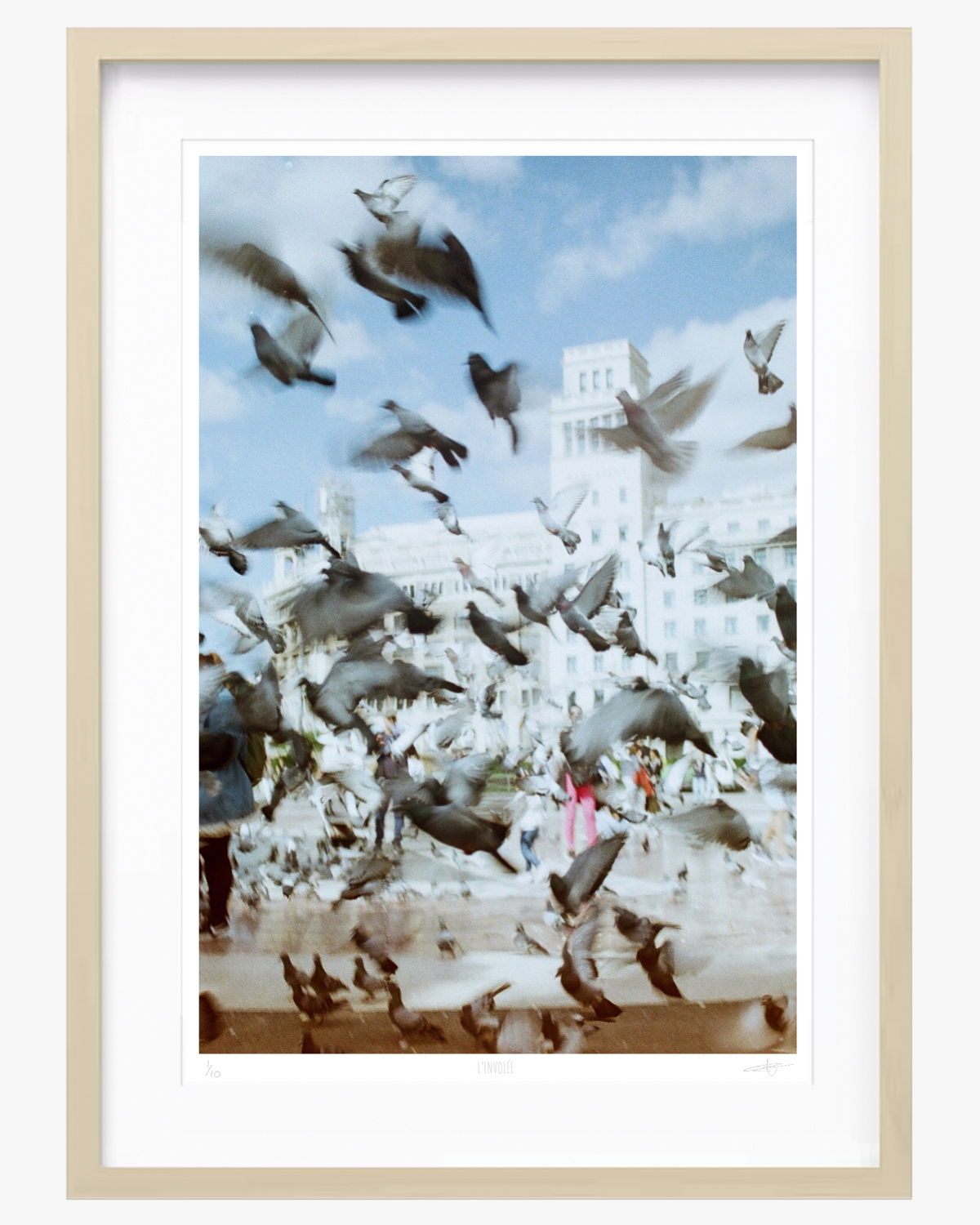 « L’envolée » — SandyHeily · tirage photo d’art A2, cadre bouleau