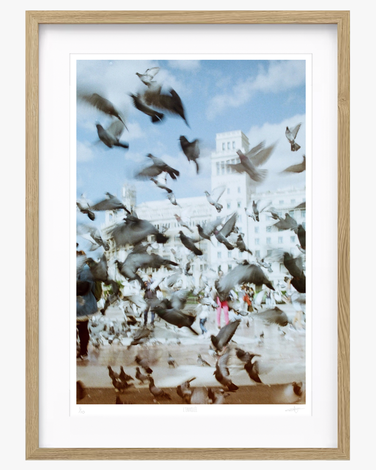 « L’envolée » — SandyHeily · tirage photo d’art A2, cadre chêne