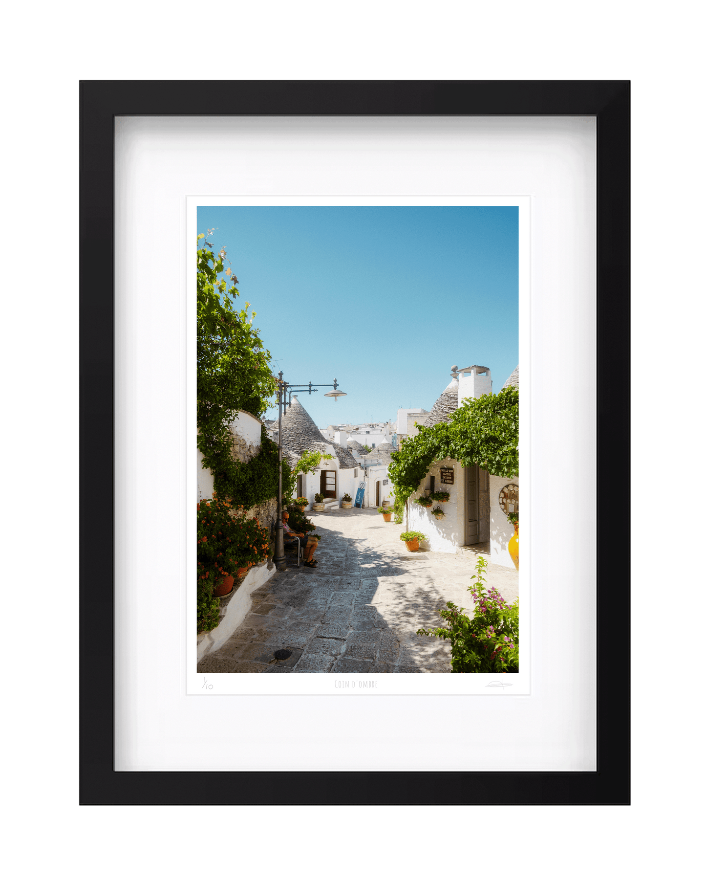 Coin d'ombre — A4 — cadre noir